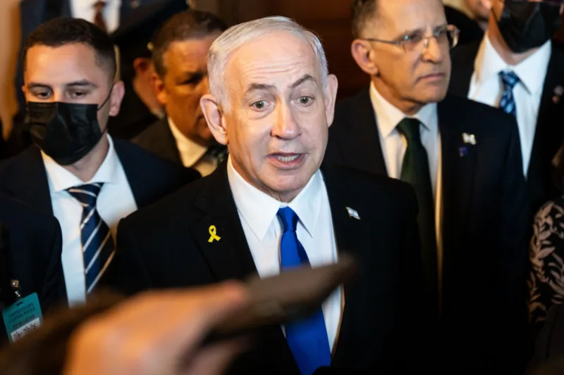 Israel Prime Minister Benjamin Netanyahu at the U.S. Capitol