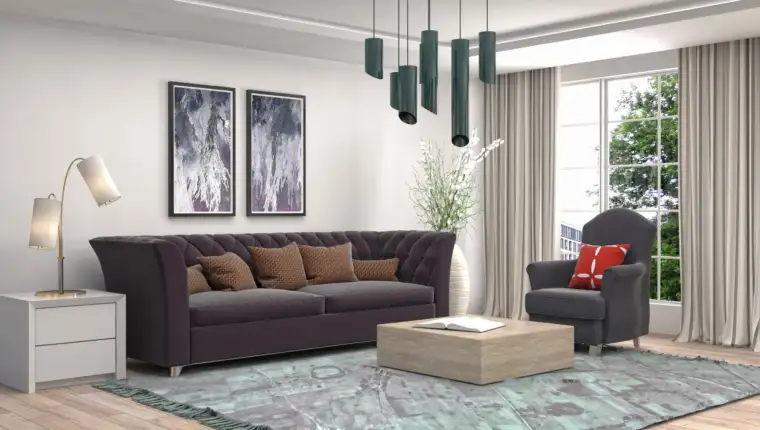 Illustration of the living room interior
