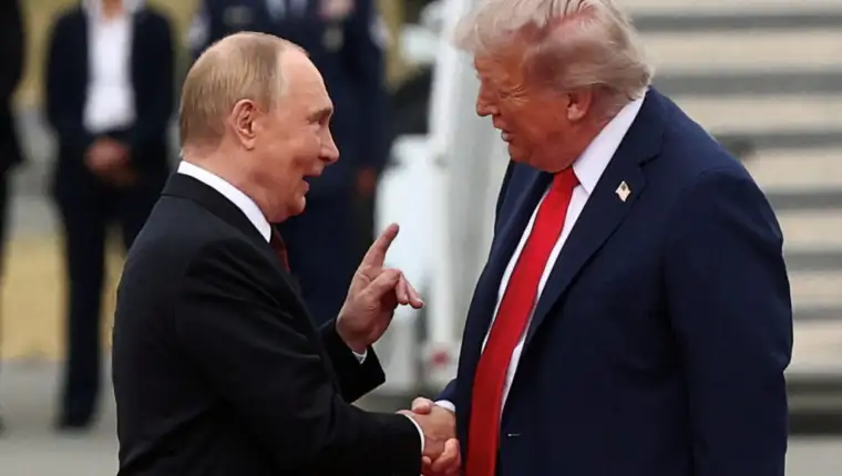 U.S. President Trump meets with Russian President Putin in Alaska