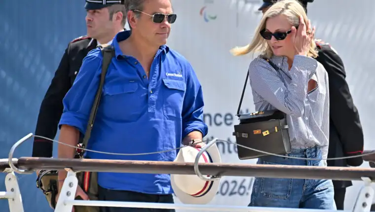 Lachlan Murdoch and Sarah Murdoch At Venice Airport