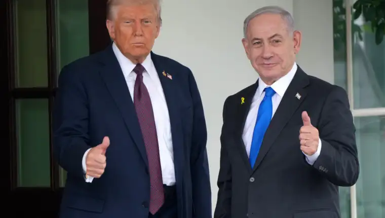 President Donald Trump and Israeli Prime Minister Netanyahu Discuss Ceasefire in Washington