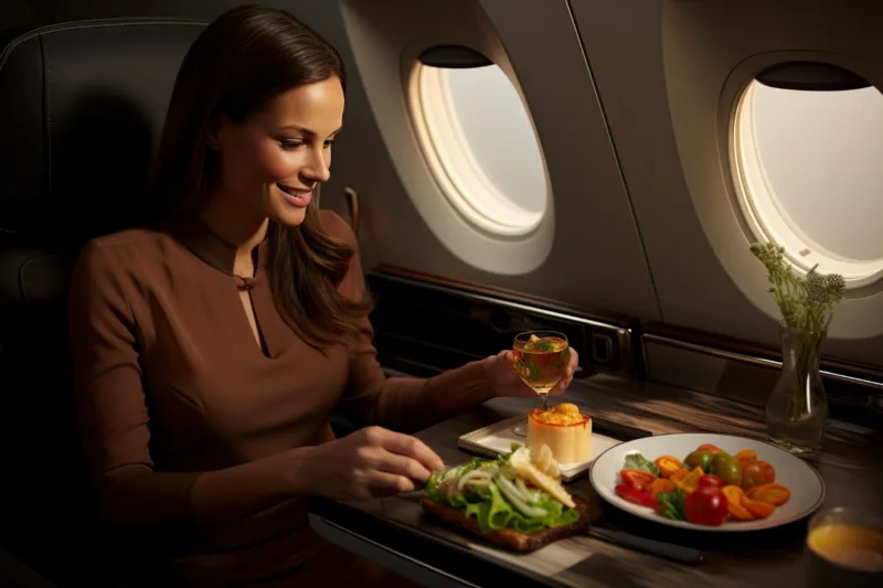 obrok u avionu freepik