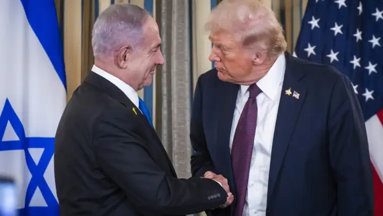 US President Trump welcomes Israeli Prime Minister Netanyahu to the White House