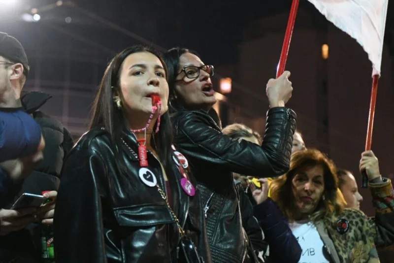 1762366587 Skup podrske Dijani Hrki koja vec cetvrti dan strajkuje gladju 051125 Foto Filip Kraincanic 18 1024x683