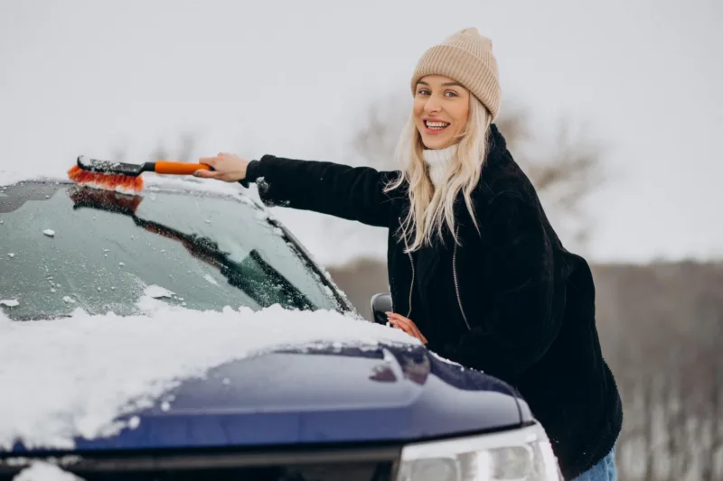 Auto snijeg freepik