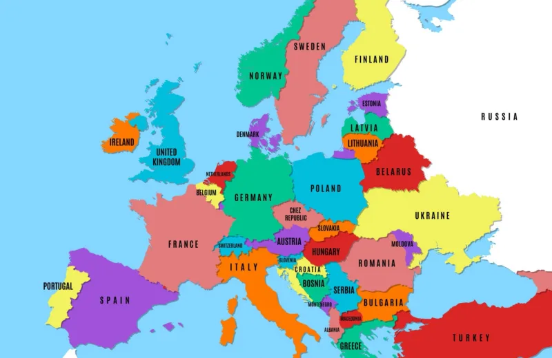Evropa mapa freepik
