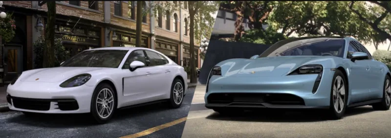 Taycan i Panamera