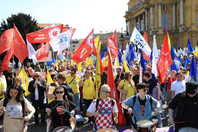 Protest sindikata zagreb
