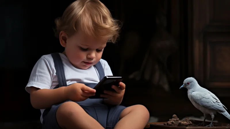 Dijete mobitel freepik