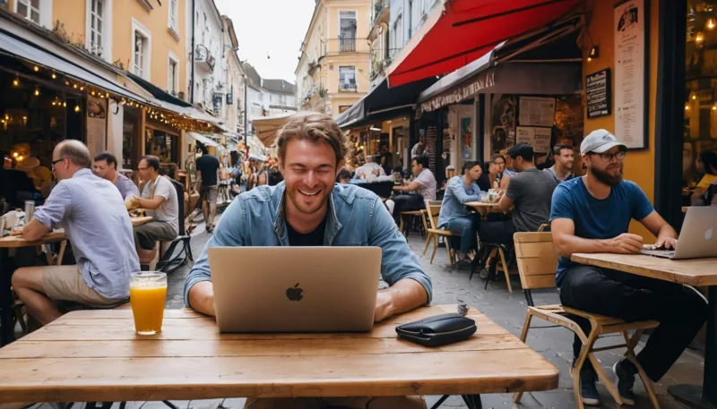 Muskarac spanija laptop freepik