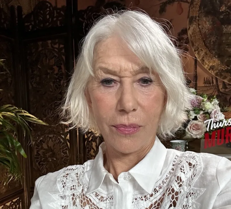 Doing press for Thursday Murder Club in New York in My lovely shirt from Casa Andina in Tricase