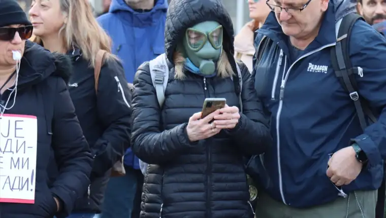AA 20260131 40420951 40420937 STANOVNICI SKOPLJA ODRZALI PROTEST ZBOG ZAGADENJA ZRAKA