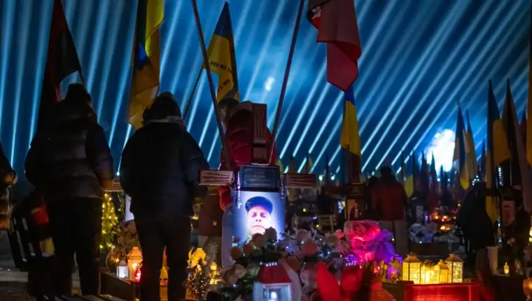 AA 20260223 40648777 40648768 LAVOV ODAJE POCAST POGINULIM UKRAJINSKIM VOJNICIMA