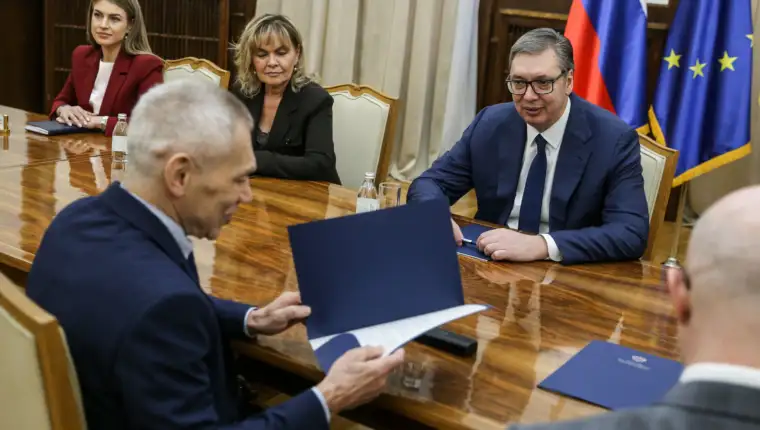AA 20260305 40738533 40738527 PREDSJEDNIK SRBIJE S AMBASADOROM RUSIJE ALEKSANDROM BOCANHARCENKOM