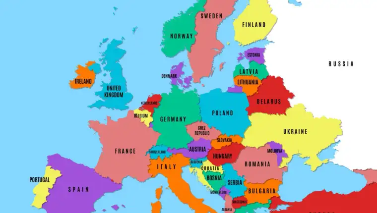 Evropa mapa freepik