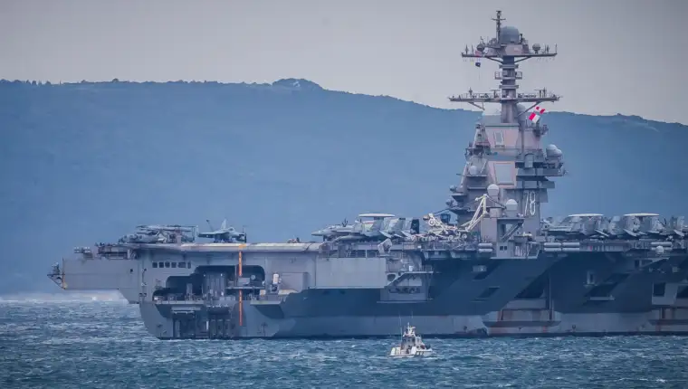 USS Gerald R Ford split