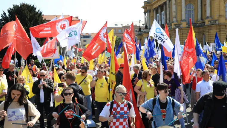 Protest sindikata zagreb