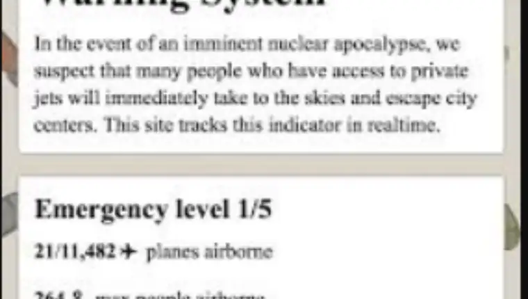 Apocalypse Early Warning