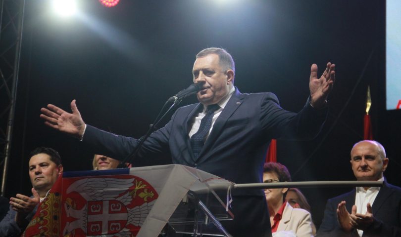 Milorad Dodik na mitingu u Banjoj Luci koji je organizirao SNSD