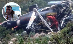 padu helikoptera olupina helikoptera koji se srušio u Italiji