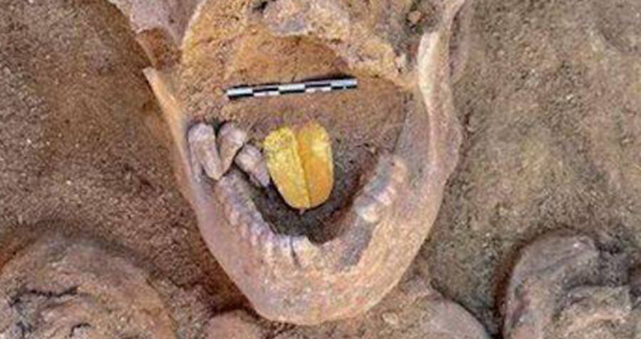 zlatnim jezikom mumija sa zlatnim jezikom u egiptu