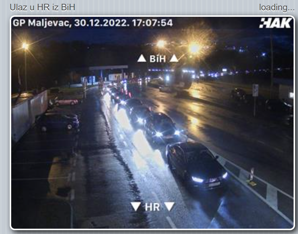 Ogromne kolone gužve na granicama na izlazu iz BiH noć kolone auta