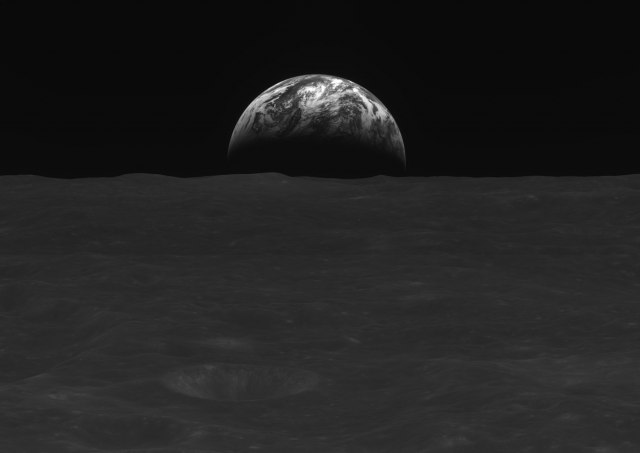svemirski internet crno-bijela fotografija mjeseca