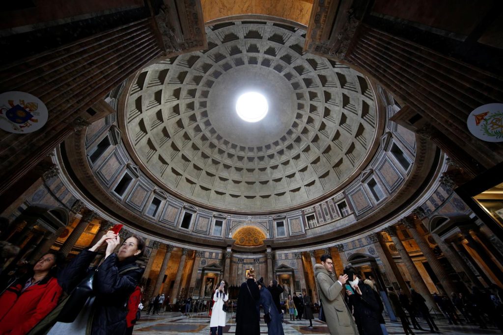 rimski Panteon kupola panteona unutrašnjost