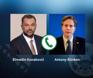 Ministar vanjskih poslova BiH Elmedin Konaković razgovarao je putem telefona sa državnim sekretarom SAD Antonyjem Blinkenom