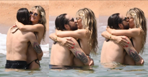 Supermodel Heidi Klum (50) i njezin suprug Tom Kaulitz (33) prepustili su se nježnostima u plićaku na jednoj plaži na Sardiniji