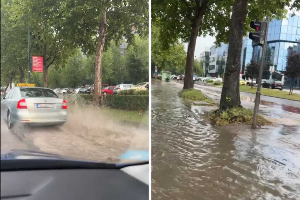 Jako Nevrijeme Praćeno Gradom Zahvatilo Sarajevo: Ulice Potopljene ...